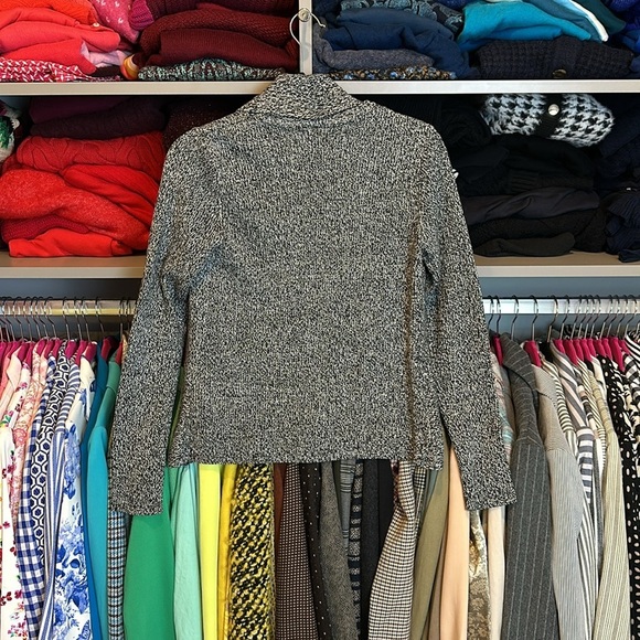 H&M black and white long sleeve open front long sleeve cardigan size S - Picture 3 of 3